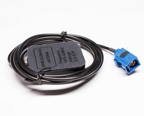 gps車載天線組件wlan天線接RG174黑色線配C型藍色FAKRA連接器